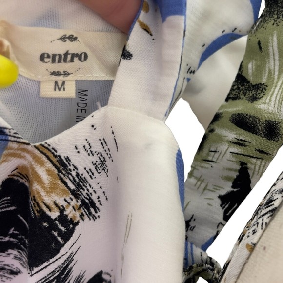 Entro Womens Strappy Abstract Flower Print Summer Sundress Mini Dress Medium - Picture 8 of 10